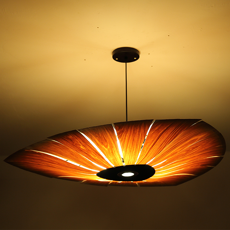 东南亚中式木皮吊灯 点亮空间的艺术，诠释东方雅韵与现代创意